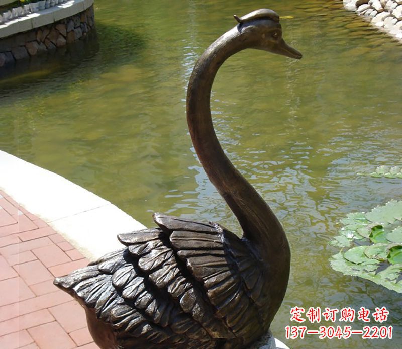 山西公园装饰铜天鹅喷泉雕塑