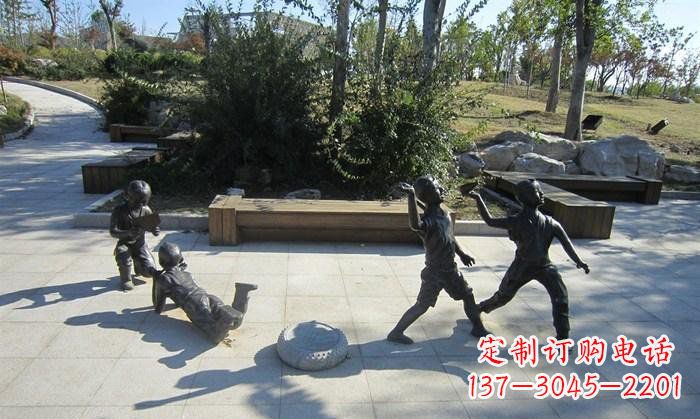山西精美铜制儿童雕塑
