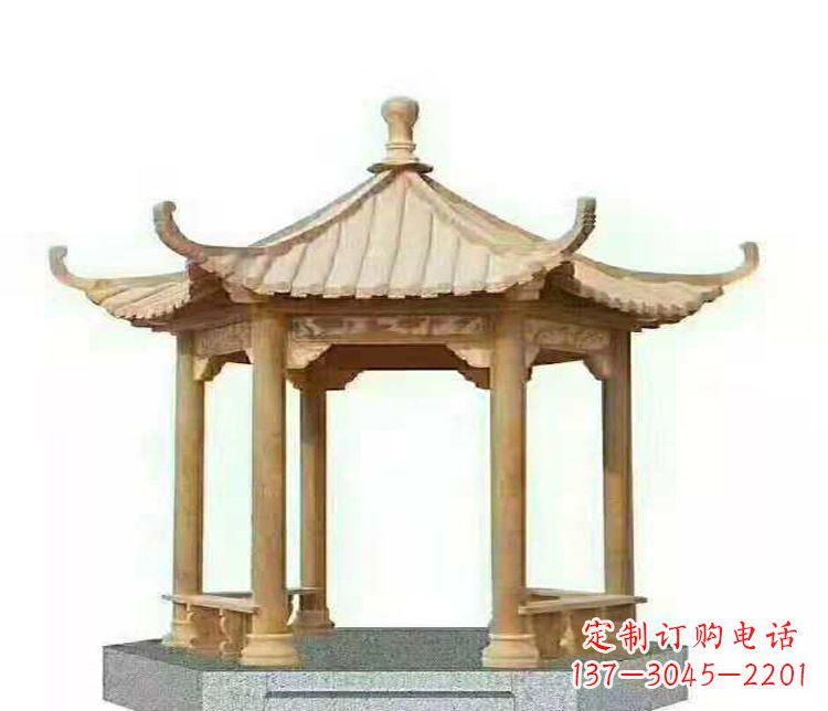 山西晚霞凉亭石雕