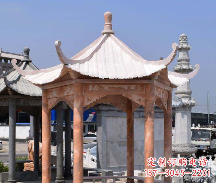 山西中领雕塑设计凉亭雕塑,清新简约添美感