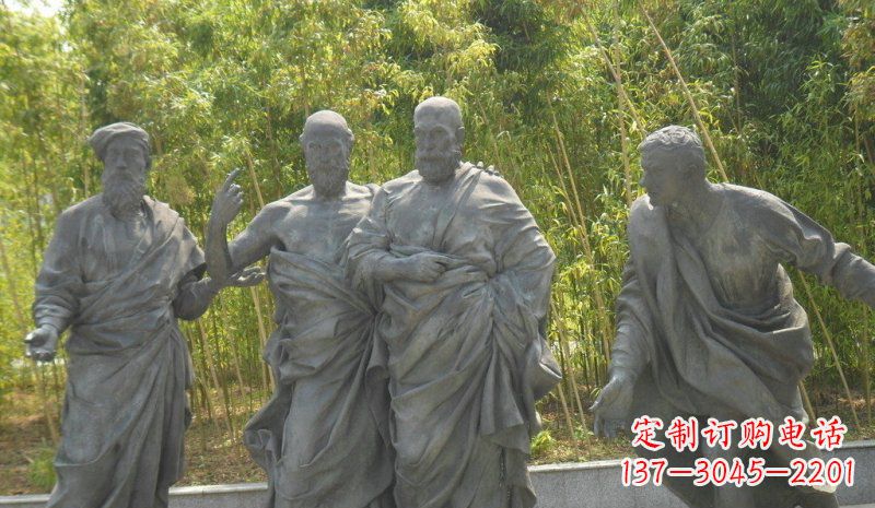 山西公园西方名人人物铜雕