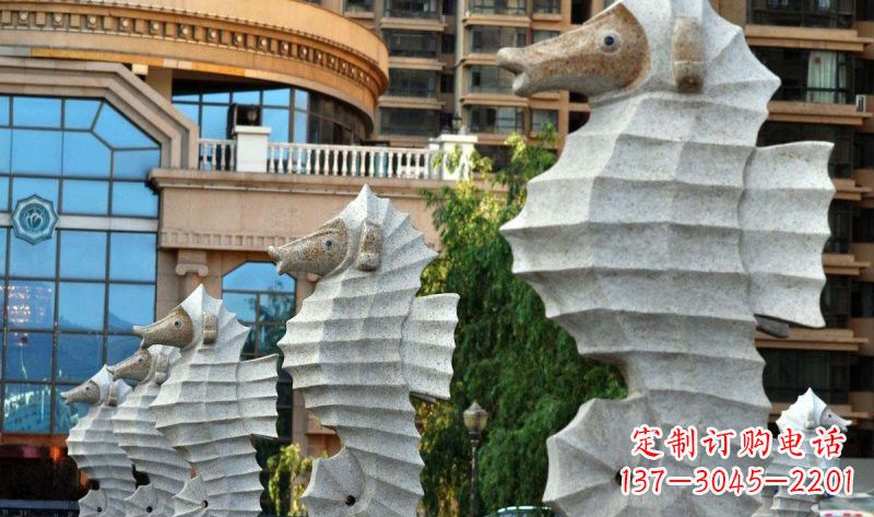 山西艺术级小区喷水马雕塑