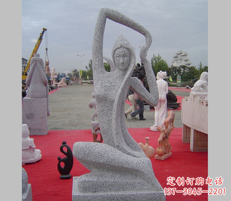 山西中领雕塑定制精美瑜伽美女雕塑