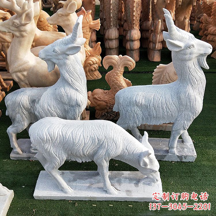 山西精美白玉石动物雕塑