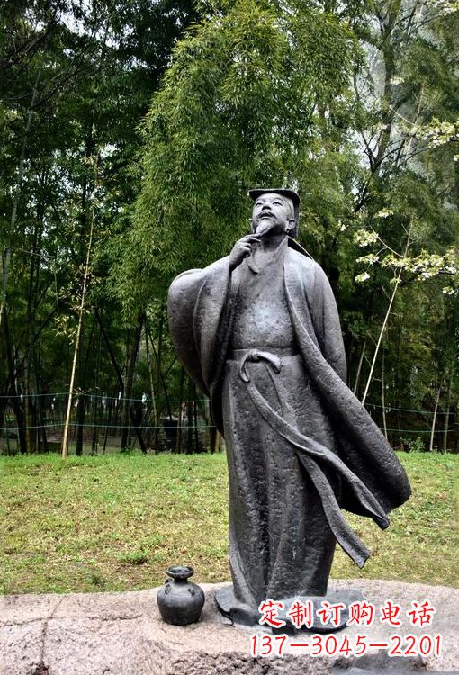 山西诞生于中国古代传奇的雕塑——王羲之铸铜雕塑