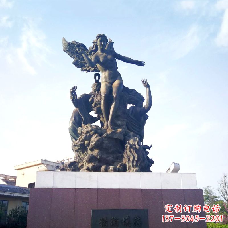 山西雕刻传说——精卫填海景观雕塑