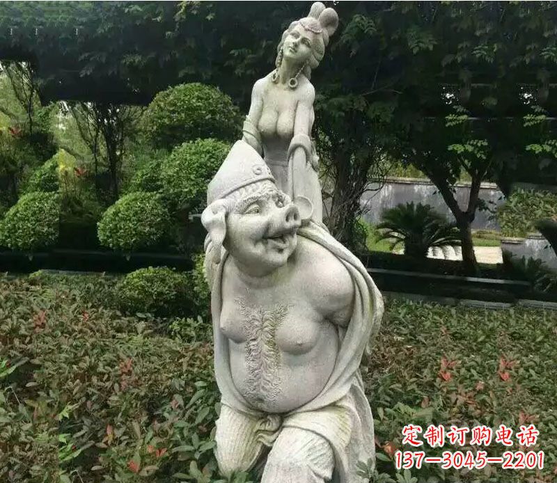 山西纪念猪八戒,收藏高端石雕猪八戒塑像