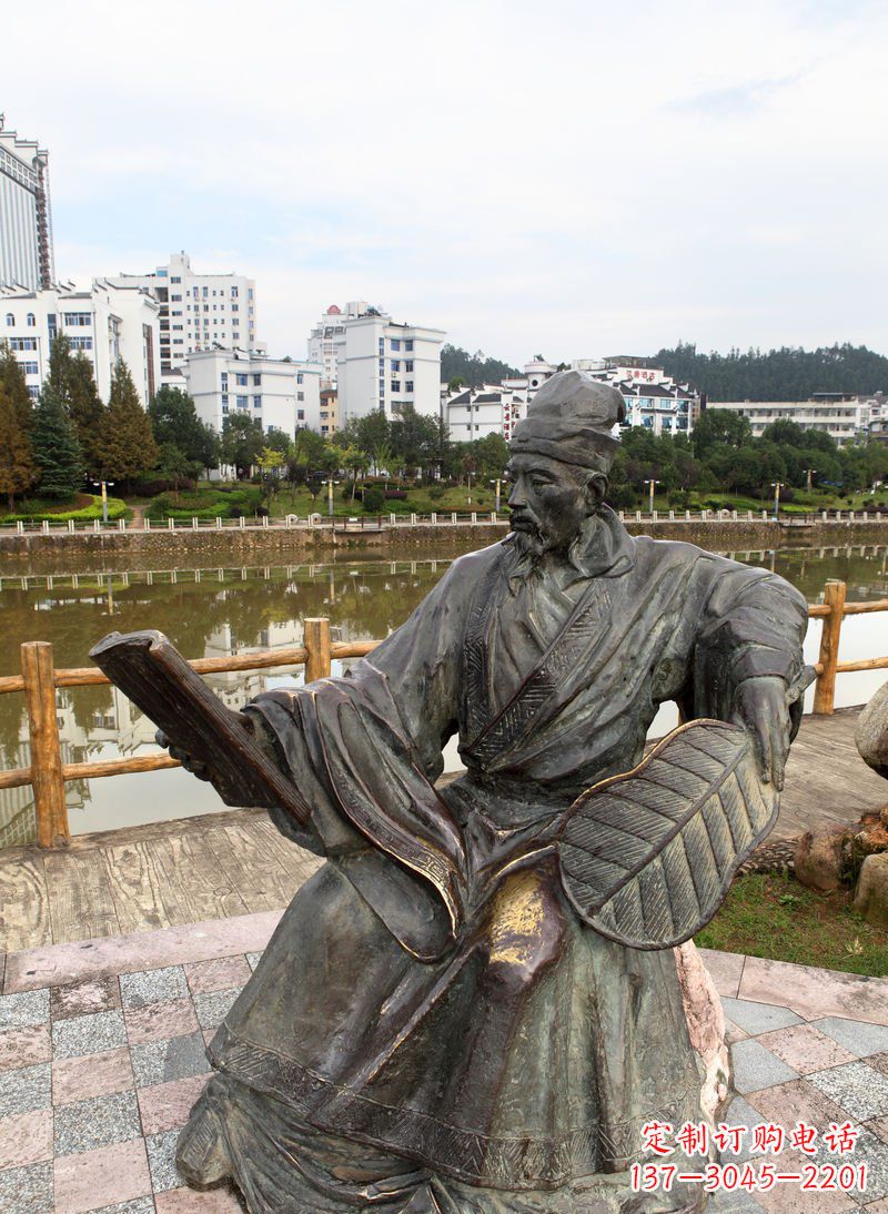 山西匠心打造的肖像诸葛亮雕塑