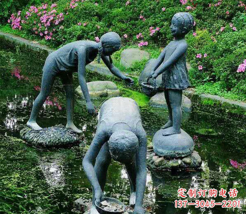 山西精美铜螃蟹雕塑