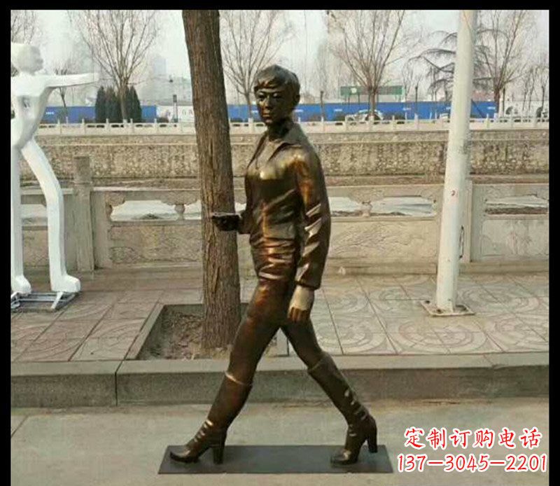 山西中领雕塑为您打造优雅铜女孩雕像