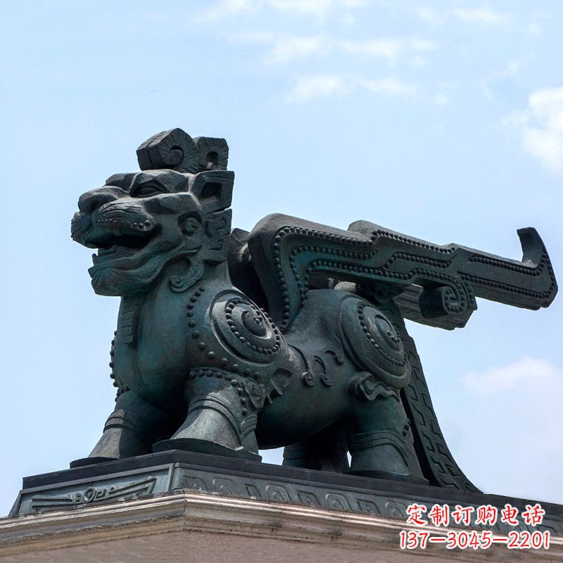 山西中领雕塑-铜制獬豸雕塑