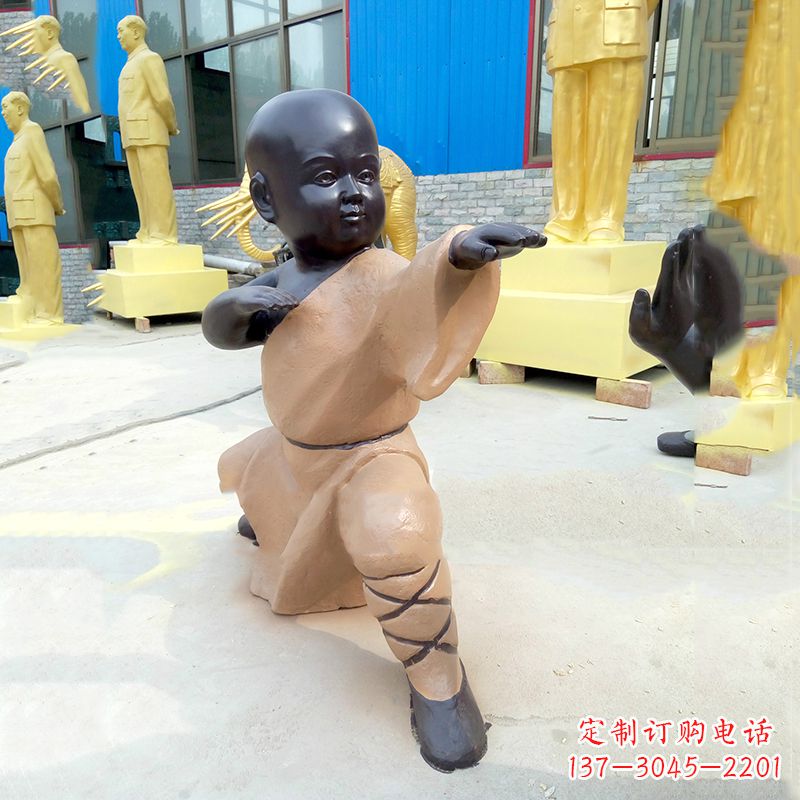 山西传承传统文化的绝佳礼品——“功夫小和尚”雕塑