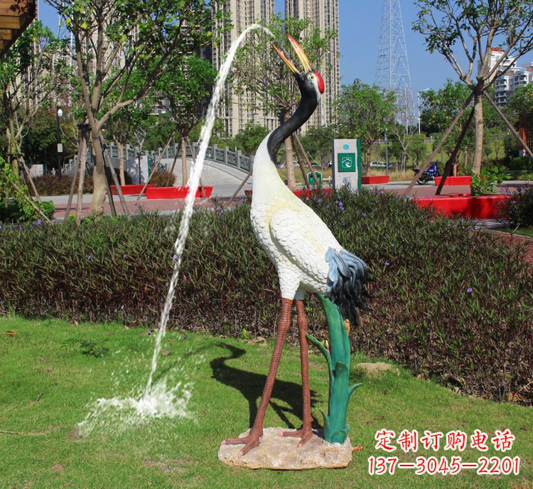 山西精美雕塑仿真仙鹤动物雕塑