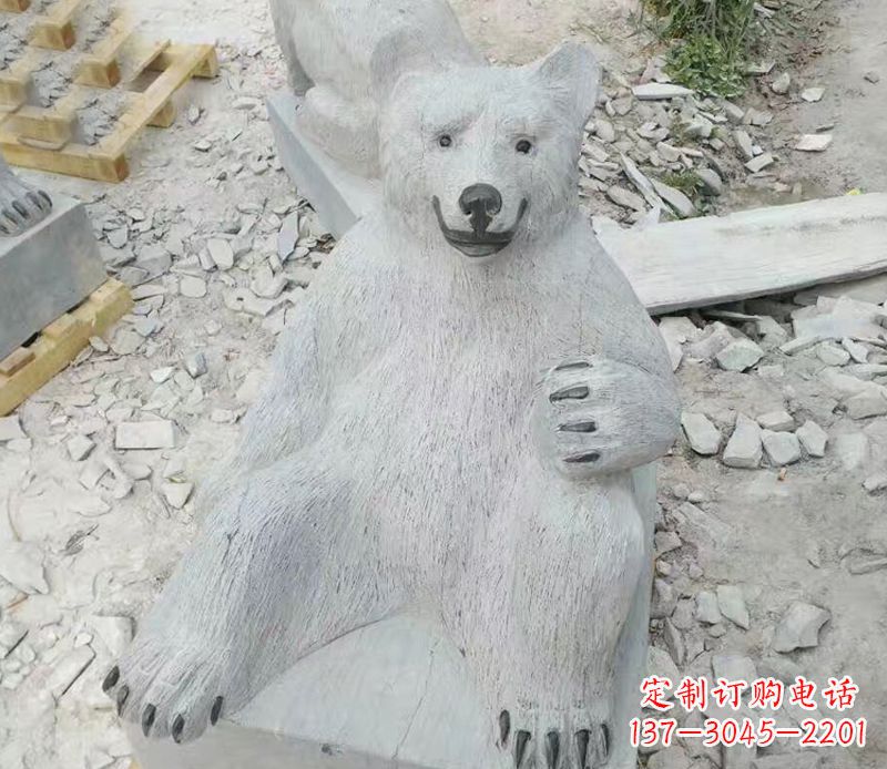 山西精美狗熊石雕