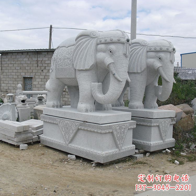 山西古典大象石雕--融入古典文化的精美艺术品