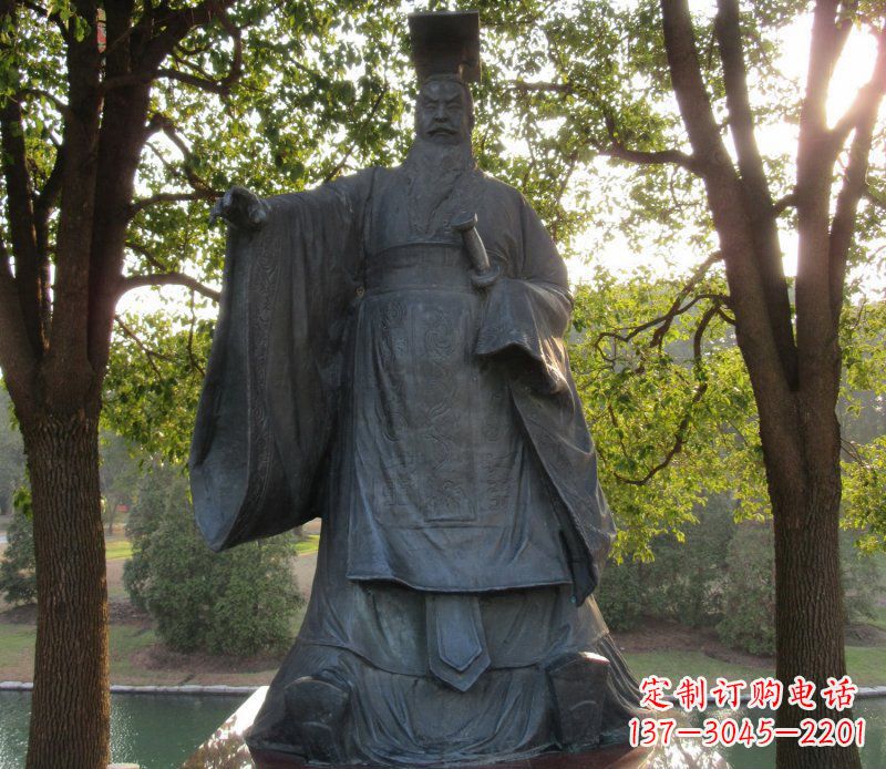 山西古代皇帝刘邦铜雕