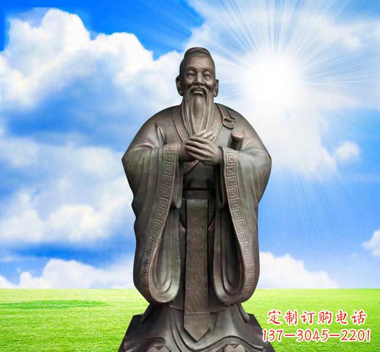 山西孔子铜雕,传承传统文化的艺术鉴赏