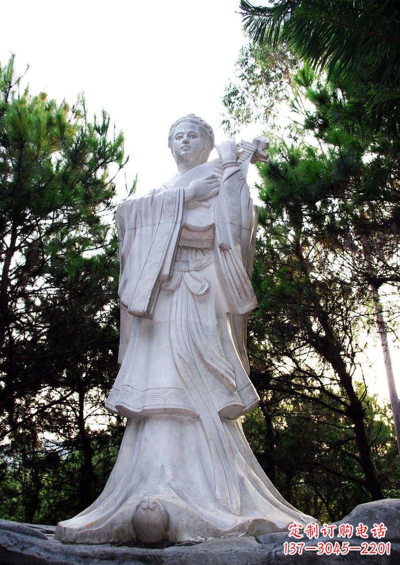 山西古代名人王昭君石雕