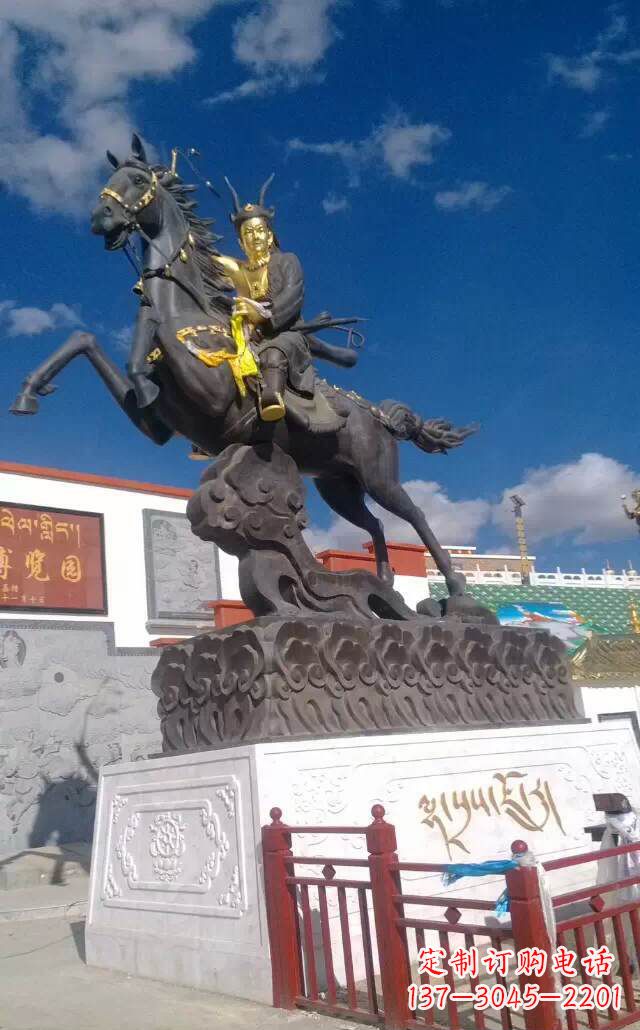 山西古典骑马人物雕塑