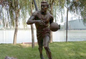 山西公园打篮球人物铜雕塑