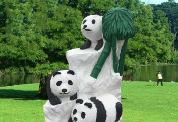 山西公园大熊猫雕塑