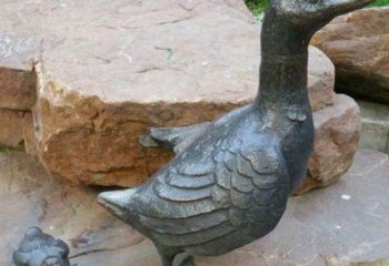 山西动物雕塑——精致铜质鸭子雕塑