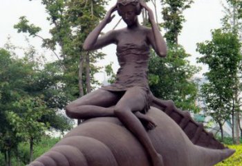 山西海螺姑娘铜雕——让美丽长存记忆