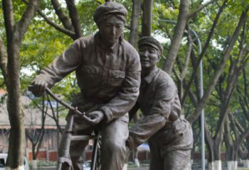 山西装饰你家园的自行车雕塑