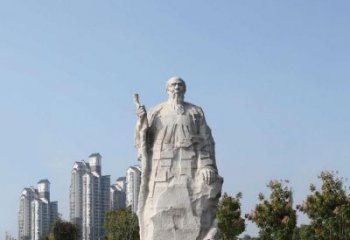 山西具有历史意义的画家齐白石汉白玉雕像