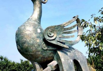 山西公园园林朱雀铜雕景观雕塑