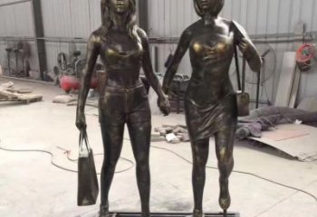 山西铜雕女人唤醒美好回忆
