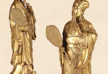 山西中领雕塑专业铸造诸葛亮铜雕