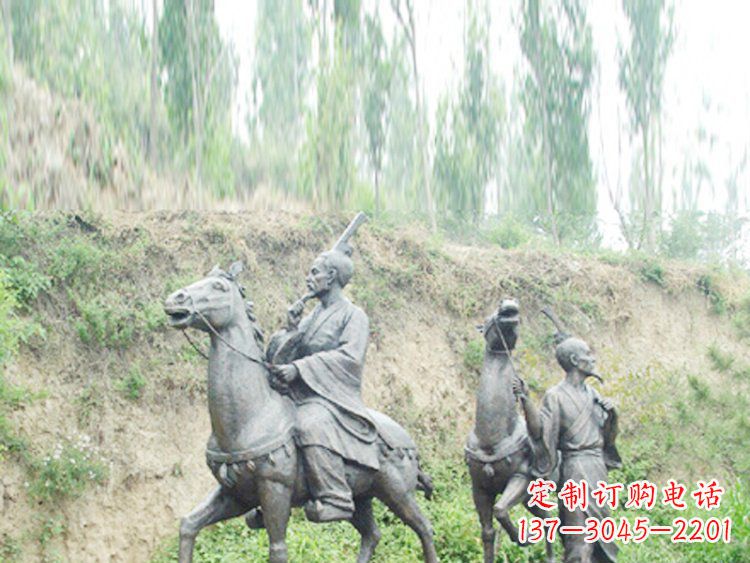 山西中领雕塑|传承古老传统:古代人物骑马铜雕