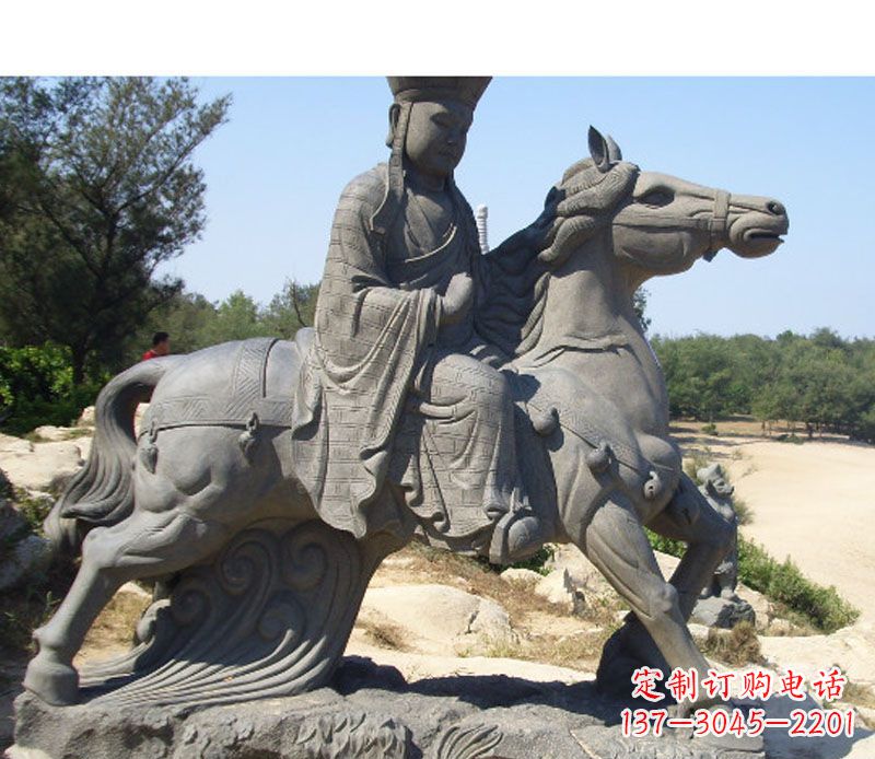 山西中领雕塑:古代人物唐僧骑马雕塑
