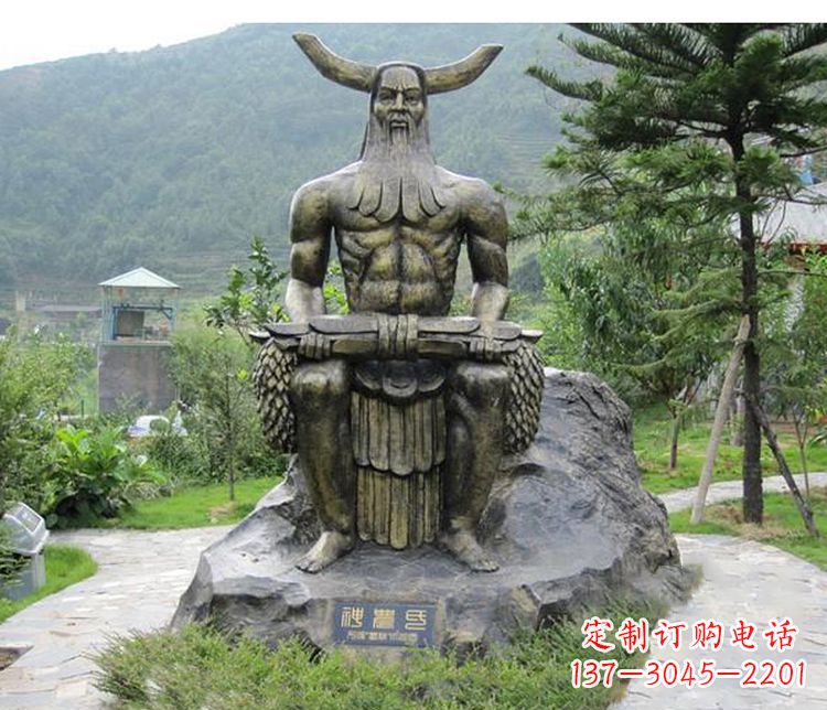 山西传承古代文明,为家居装饰点缀伏羲铜雕