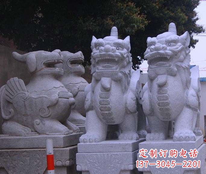 山西古典独角兽石雕