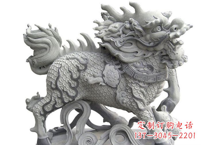 山西中领雕塑|精美古典麒麟雕塑