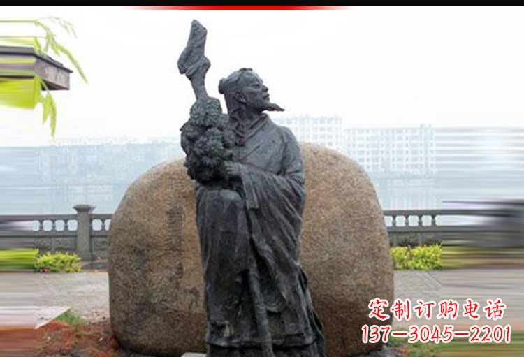 山西传承古代文化,陶渊明雕塑悠久记忆