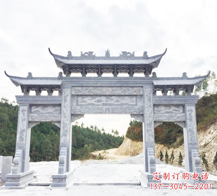 山西中领雕塑精美牌坊雕塑