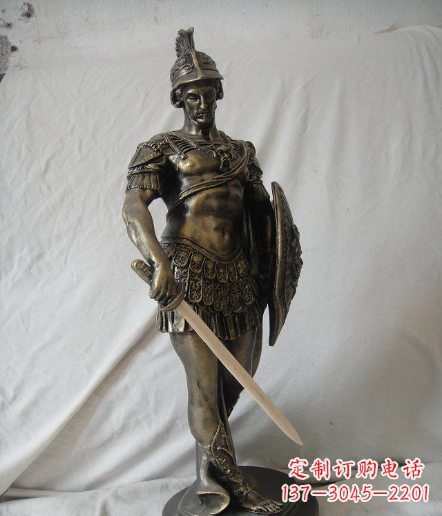 山西古罗马风格的玻璃钢战士雕塑