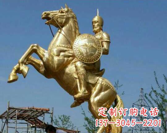 山西古罗马战士骑马铜雕——让你呈现最传统的骑士风采
