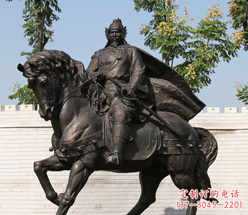 山西古人骑马铜雕