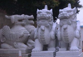 山西古典独角兽石雕