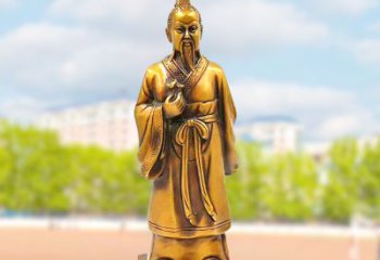 山西古代神医纯铜扁鹊雕像