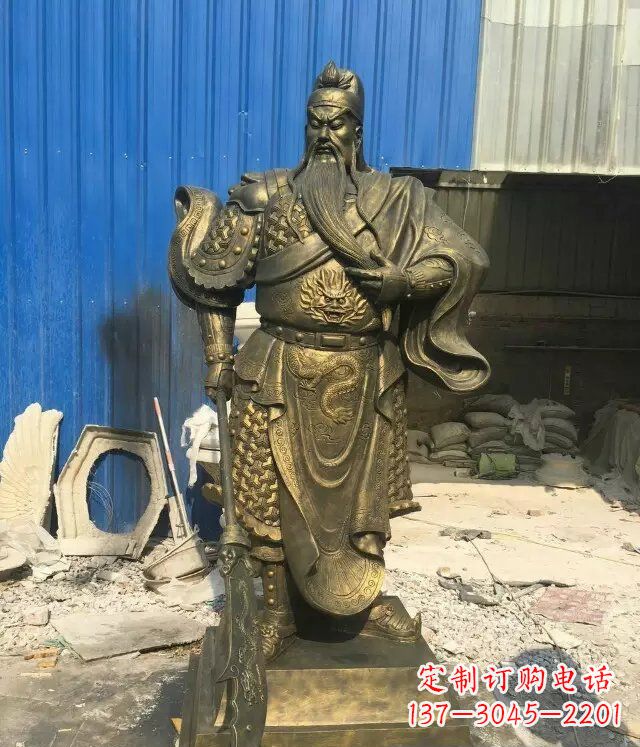 山西精美雕刻的关公铜雕