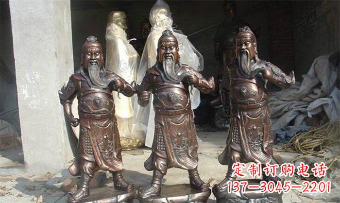 山西关公古代人物铜雕 (2)
