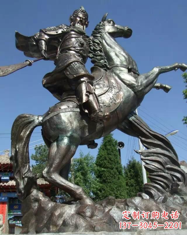 山西关公骑马雕塑