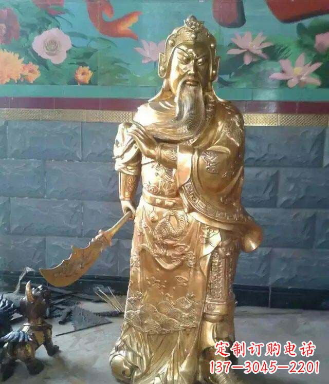 山西精美铜雕关公雕塑