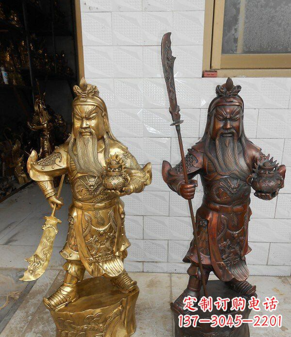 山西拥有历史韵味的关公武财神铜雕