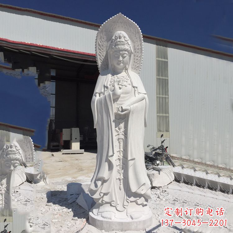 山西观音大理石雕塑,让你的家居更具仪式感